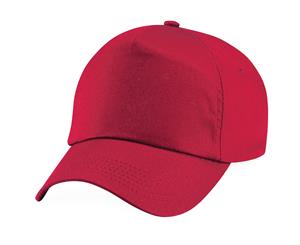 Beechfield Unisex Plain Original 5 Panel Baseball Cap (Classic Red) - PC2097