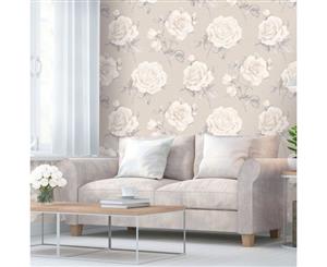 Belgravia Decor Rosa Floral Wallpaper Natural (9768)