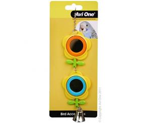 Bird Toy Double Buttercup Mirror