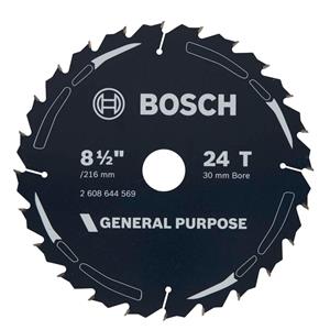 Bosch 216mm 24T TCT Circular Saw Blade for Wood Cutting - GENERAL PURPOSE