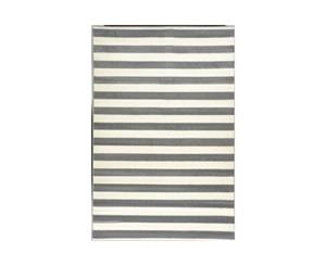 Botticelli Stripe Grey White Rug