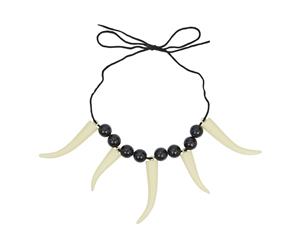 Bristol Novelty Unisex Voodoo Necklace (Black/White) - BN2258