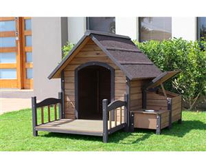 Brunswick A-Frame Dog Kennel (x-large) Package with XL Patio Storage unit and Bowl