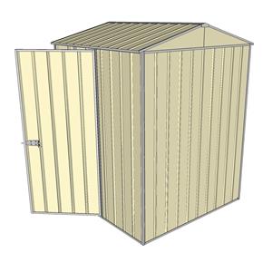 Build-a-Shed 1.5 x 1.5 x 2.3m Gable Shed with Single Hinged Side Door - Cream