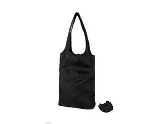 Bullet Packaway Shopping Tote Bag (Solid Black) - PF2718