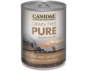 CANIDAE Grain Free PURE Elements Adult Dog Wet Food Lamb -Turkey & Chicken Formula - 368g