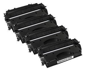 CE505A #05A Cart-319i Premium Generic Toner Cartridges For HP Printers - Black 4-Pack