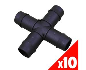 CROSS 19mm Barbed Poly BAG of 10 HRC34 Garden Water Irrigation Hydroponic