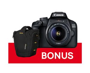 Canon EOS 3000D DSLR Entry-Level Camera perfect for students w/ EF-S 18-55mm f/3.5-5.6 III Lens Kit 18MP CMOS Sensor 2.7 inch LCD Built in Wi-Fi