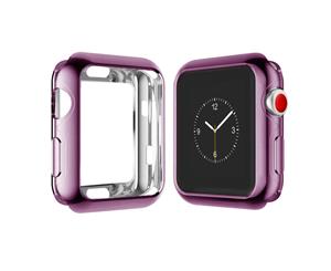 Catzon Apple Watch Screen Protector Soft TPU All Around Protective Case Ultra-Thin Anti-Scratch Bumper Cover Series 3- Godness purple