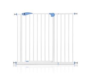 Child Pet Safety Gates Adjustable Baby Gate with A 30CM Extension Barrier 100CM Height 80~120CM Width - White