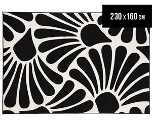 Contemporary Seashell 230x160cm Rug - Black