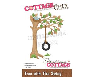 CottageCutz - Dies Tree with Tire Swing 1.9 inch X2.7 inch