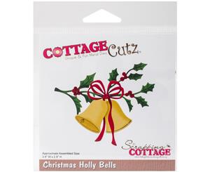 CottageCutz Die-Christmas Holly Bells 3.4&quotX2.8"