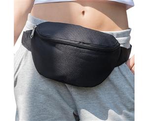 Cotton Addict Mens Robust Zip Up Waist Hip Bum Bag - Black