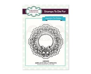 Creative Expressions - Amelia's Holly Wreath Pre Cut Stamp