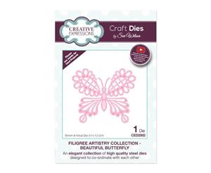 Creative Expressions - Filigree Artistry Collection Beautiful Butterfly Craft Die