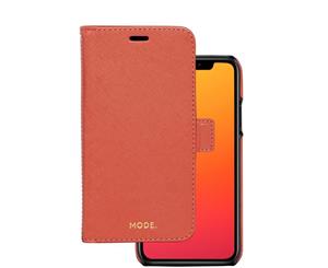 DBRAMANTE 1928 Mode Saffiano Leather Folio Case For iPhone 11 Pro (5.8-Inch) - Rusty Rose