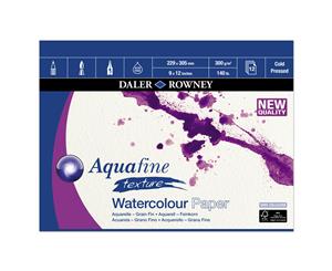 Daler Rowney Aquafine Gummed Pad 300g 305x228mm (12 x 9") 12 Sheets