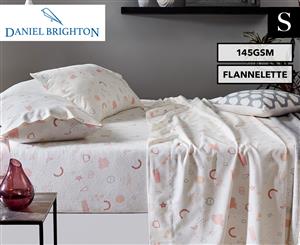 Daniel Brighton Flannelette 145GSM Single Bed Sheet Set - Multi