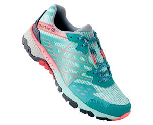 Dare 2B Womens/Ladies Razor Ii Shock Absorbing Trainers (Caribbean Green/Fiery Coral) - RG4376