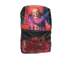 Death Backpack Bag Scream Bloody Gore Colour Band Logo Official - Black