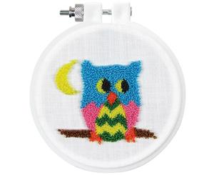 Design Works Punch Needle Kit 3.5 inch Round - Owl