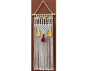 Design Works/Zenbroidery Macrame Wall Hanging Kit 8 inch X24 inch Natural Twist