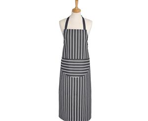 Dexam Butchers Stripe Long Apron Slate Grey