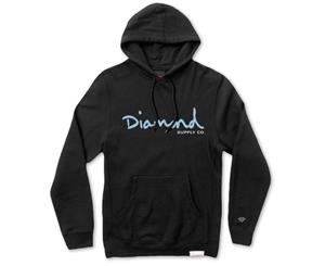 Diamond Supply Co OG Script Hoodie Black Blue - Black