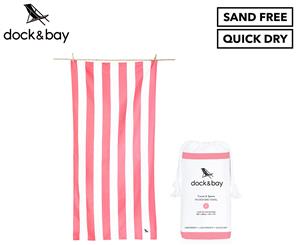 Dock & Bay Kuta Pink Microfibre Cabana Large Towel - Light Red