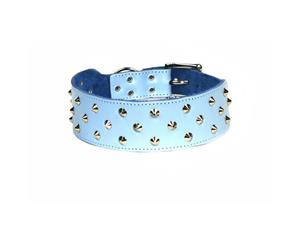 Dogue Stud Muffin Leather Dog Collar Blue