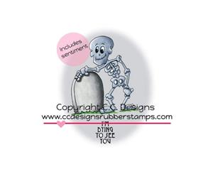 Doodle Dragon Cling Stamp 2.5X4 Gravestone