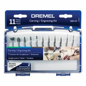 Dremel 11 Piece Mini Accessory Carving And Engraving Kit