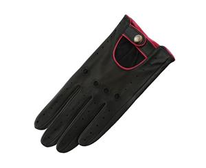 Eastern Counties Leather Womens/Ladies Driving Gloves (Black/Fuchsia) - EL214
