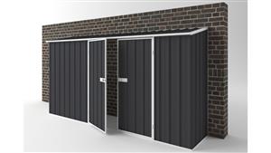 EasyShed D3808 Off The Wall Garage Shed - Iron Grey