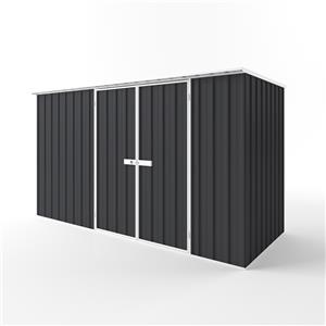 EnduraShed 3.75 x 1.5 x 2.12m Tall Flat Roof Garden Shed - Iron Grey