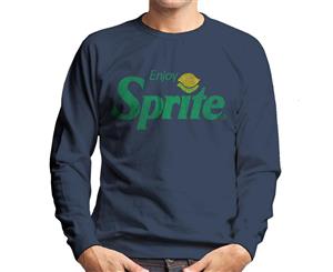 Enjoy Sprite Distressed Logo Men's Sweatshirt - Navy Blue