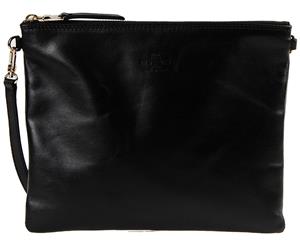 Etro Leather Zip Clutch - Black