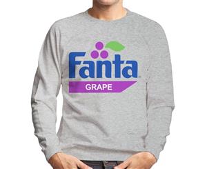 Fanta Grape Retro 1980s Logo Men's Sweatshirt - Heather Grey