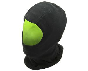 Floso Mens Reversible Fleece Thermal Balaclava (Black Front & Neon Back) (Black/Neon) - HA262