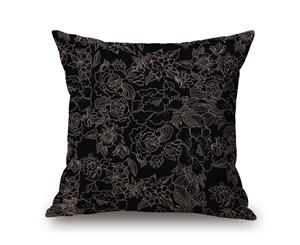 Flowers on Cotton&linen Pillow Cover 80730