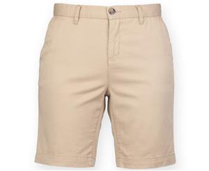 Front Row Womens/Ladies Cotton Rich Stretch Chino Shorts (Stone) - RW4697