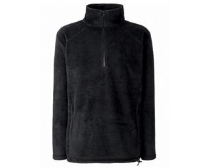 Fruit Of The Loom Mens Half Zip Outdoor Fleece Top (Black) - BC374