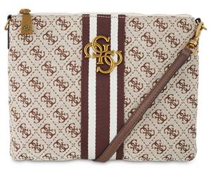 GUESS Vintage Digital Crossbody Top Zip Bag - Brown