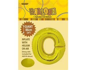 Gold O Alphabet Foil Balloon 86cm