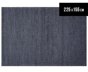 Handwoven Wool & Jute Flatweave 225x155cm Rug - Smoke