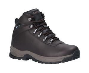 Hi Tec Womens Eurotrek Lite Leather Waterproof Walking Boots - Dark Chocolate