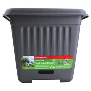 Home Leisure 28cm Sq Traditional Watersaver Pot - Charcoal