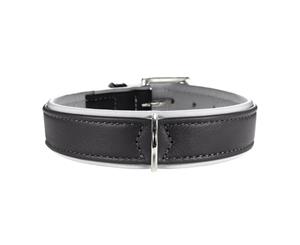 Hunter Canadian Elk Leather Dog Collar Grey